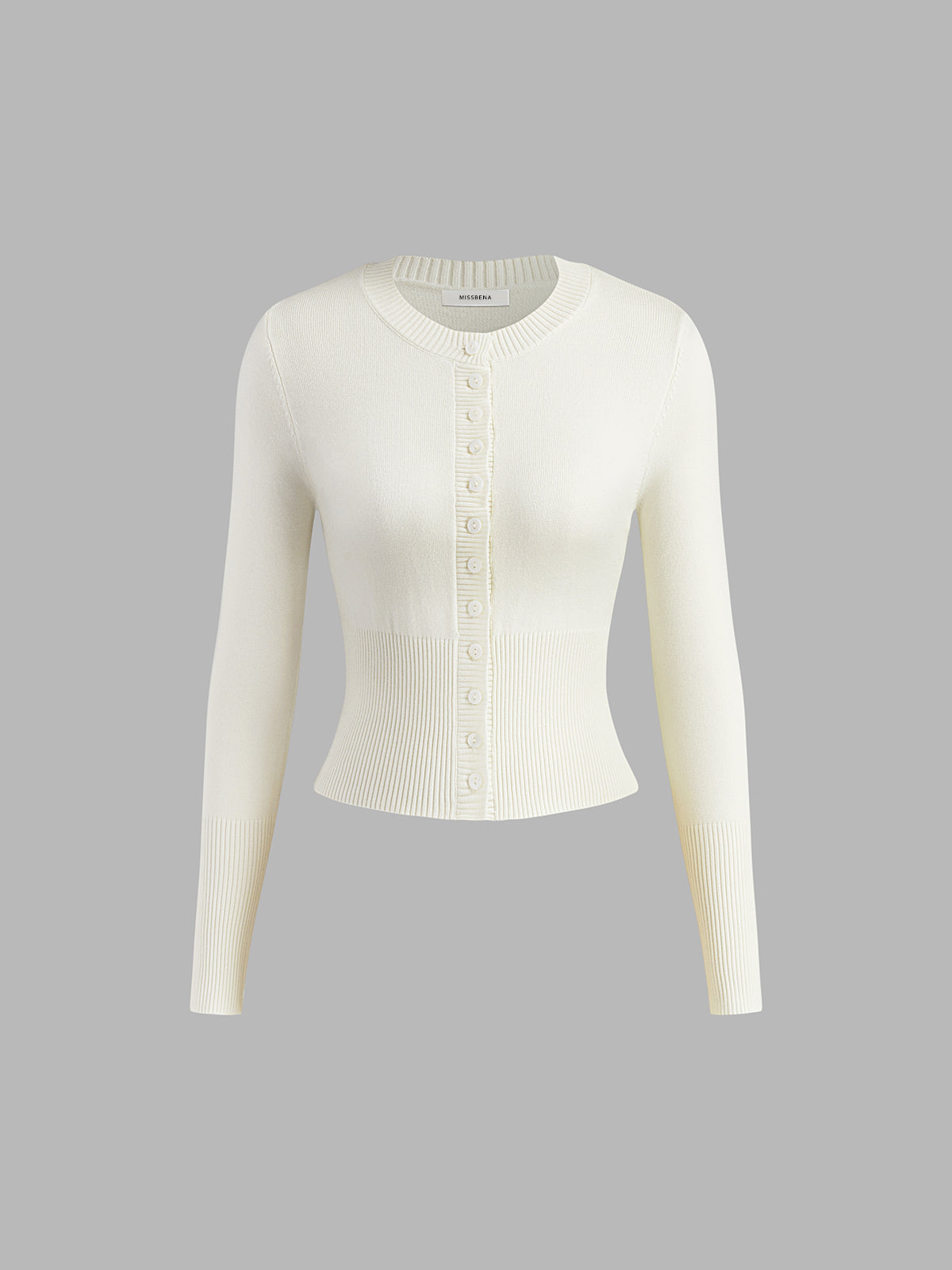 Eugenie fitted rayon cardigan, side view