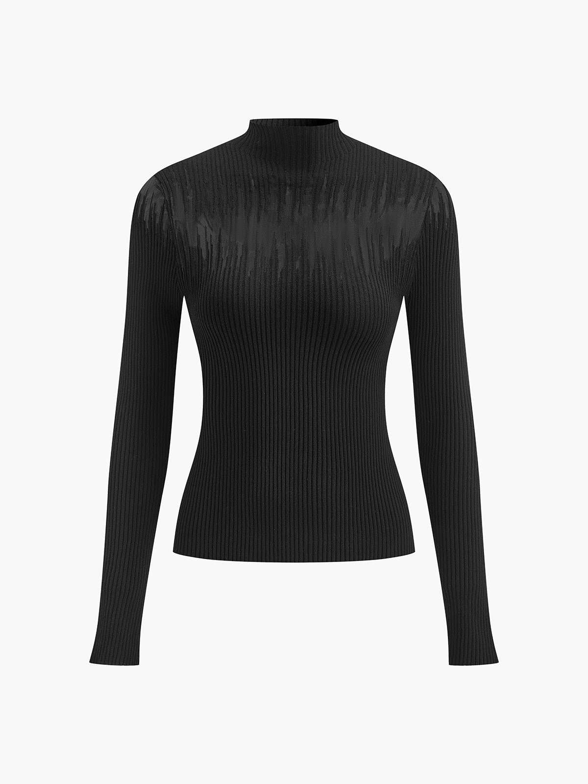 Yvonne black sweater styled on model