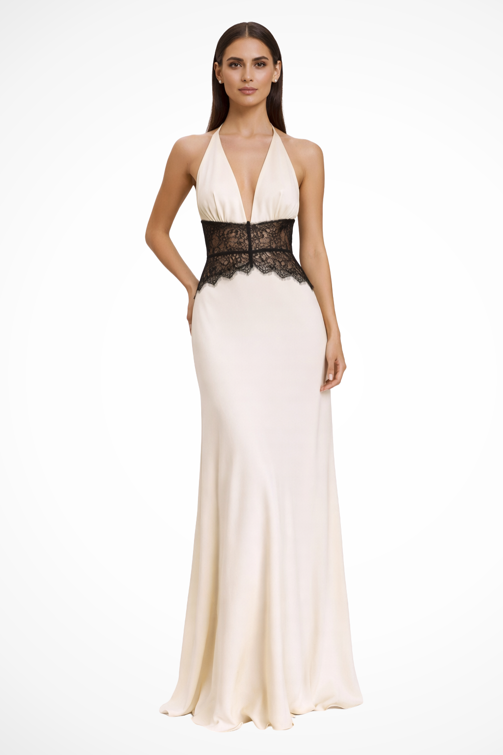 Imogen | Women Halter Neck Backless Wedding Guest Maxi Dress