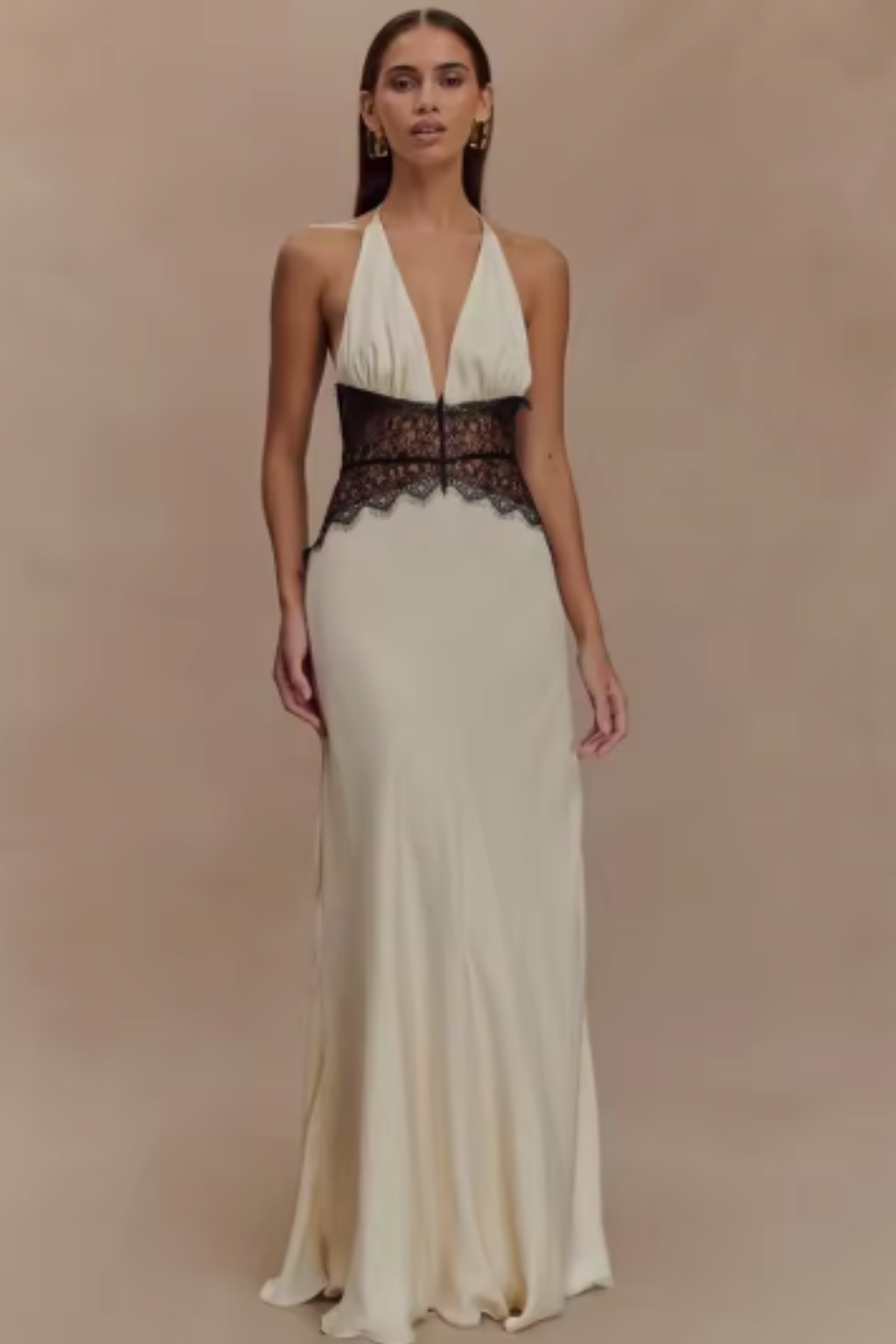 Imogen | Women Halter Neck Backless Wedding Guest Maxi Dress