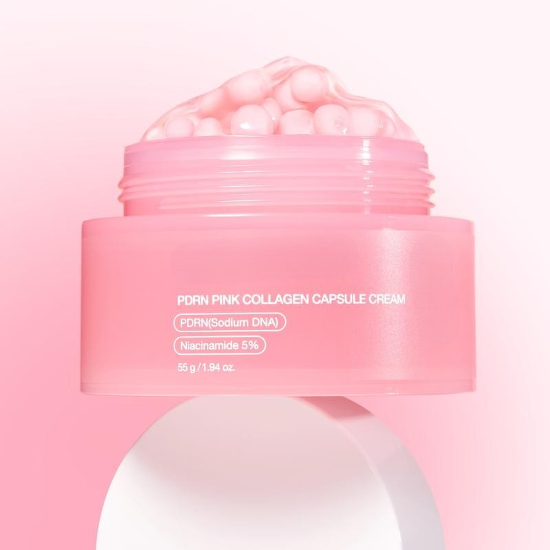 PDRN Pink Collagen Capsule Cream with Niacinamide for Glass Skin & Hydration