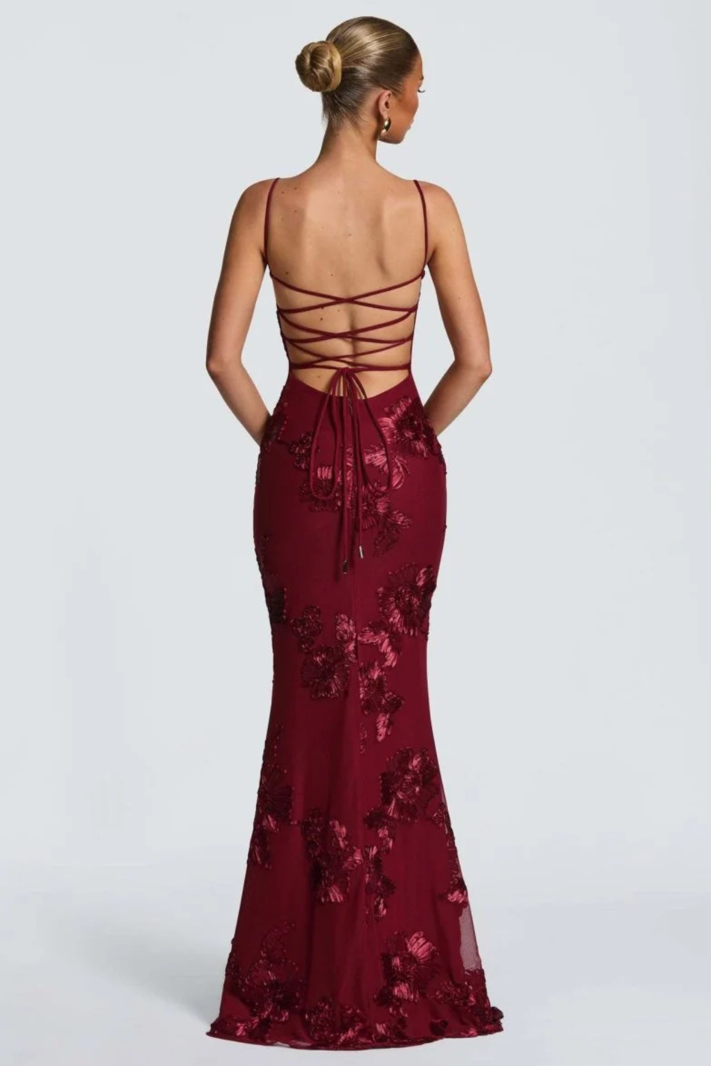 Anastasia | Women Floral Embroidered Corset Wedding Guest Maxi Dress