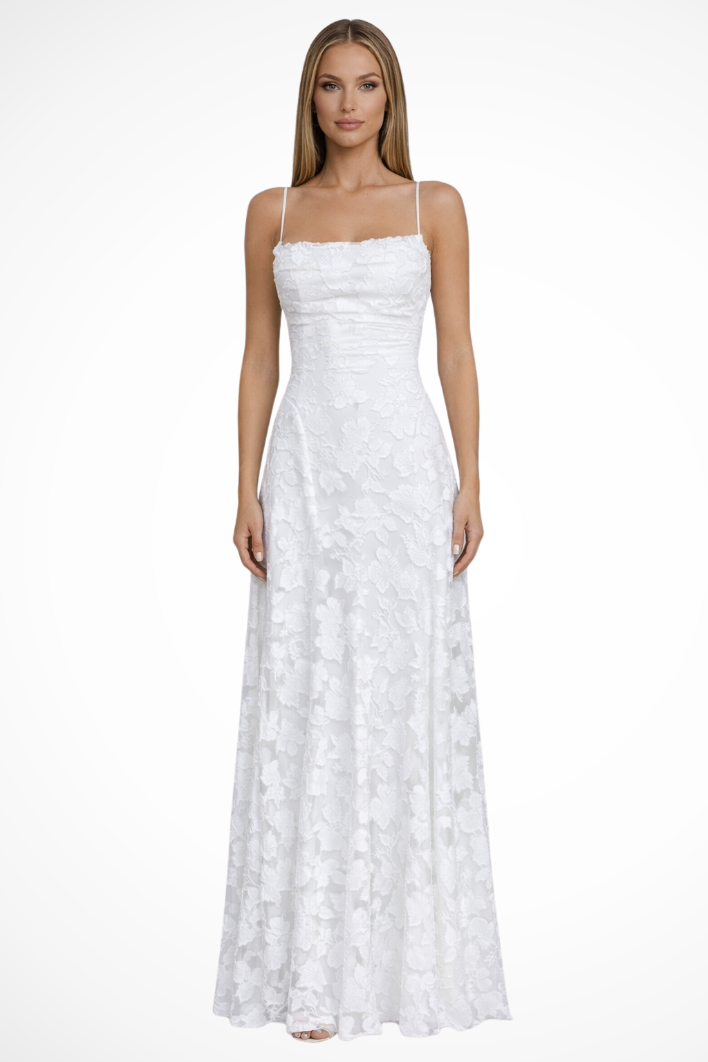 Rose | Women Lace Up Backless Floral Maxi Dress