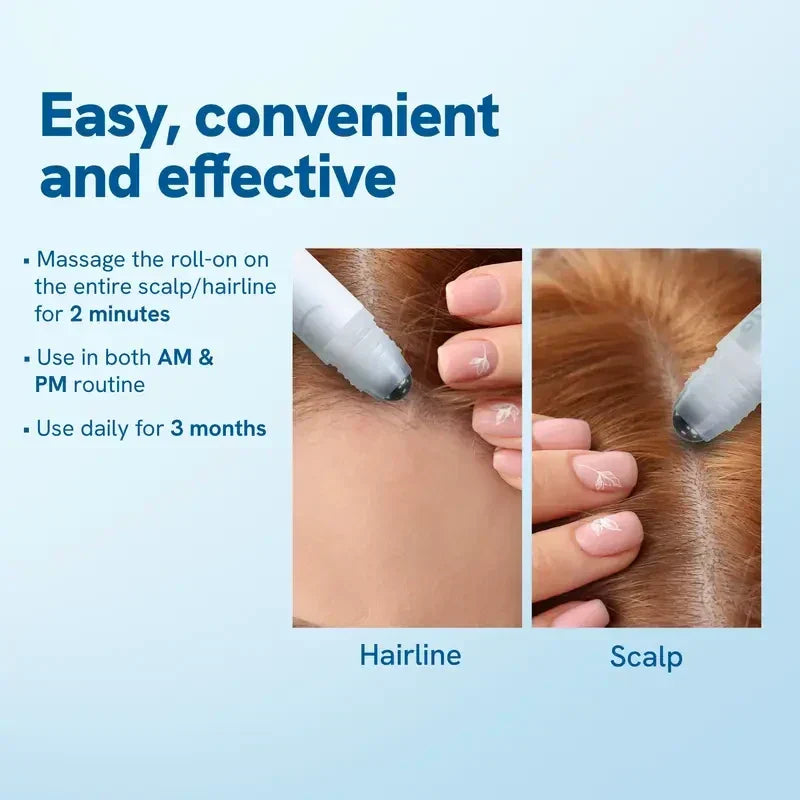 Advanced Hair Growth Serum Roll-On with Rosemary Oil, Redenex & Anaflex - 25ml