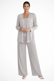 Miriam | Women Sequin Lace Three Piece Trouser Suit