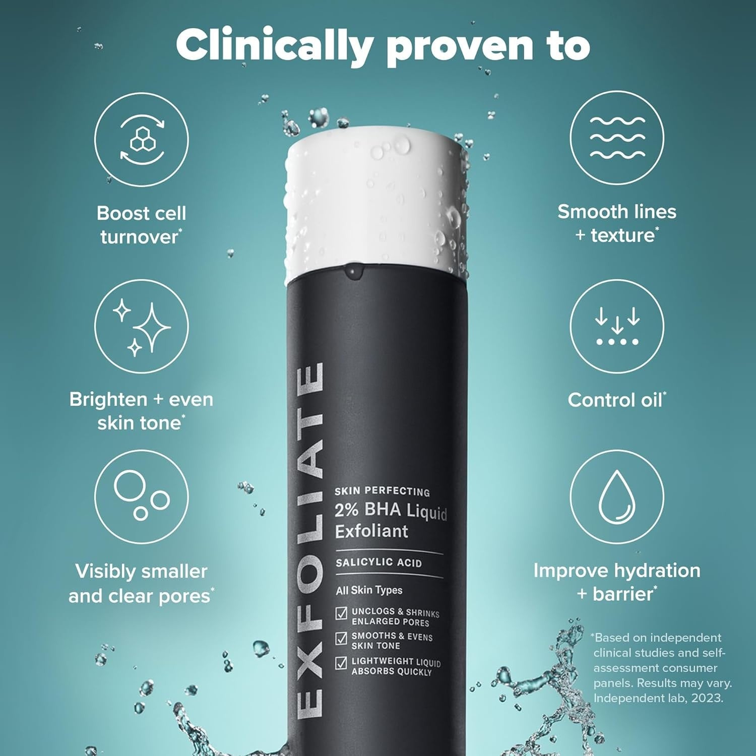 Skin Perfecting 2% BHA Liquid Exfoliant with Salicylic Acid for Pores & Skin Texture