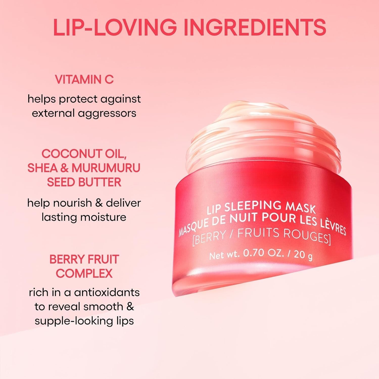 Lip Sleeping Mask with Vitamin C for Overnight Hydration