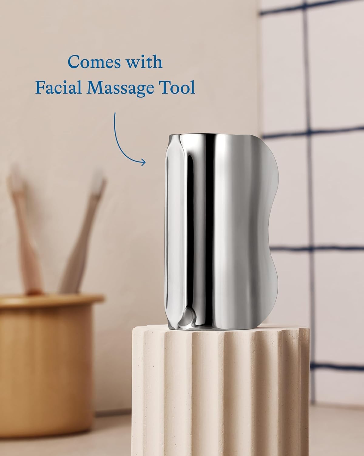 Cooling Eye Stick & Gua Sha Tool Duo Kit for Puffiness & Dark Circles