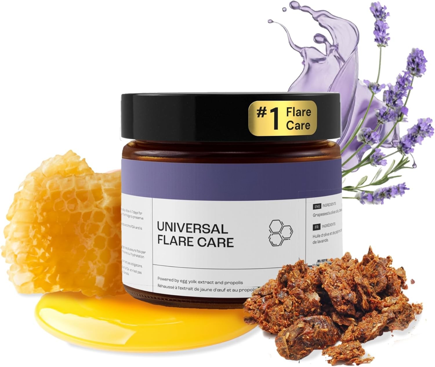Universal Flare Care Sensitive Skin Cream with Propolis for Dry Skin & Hydration