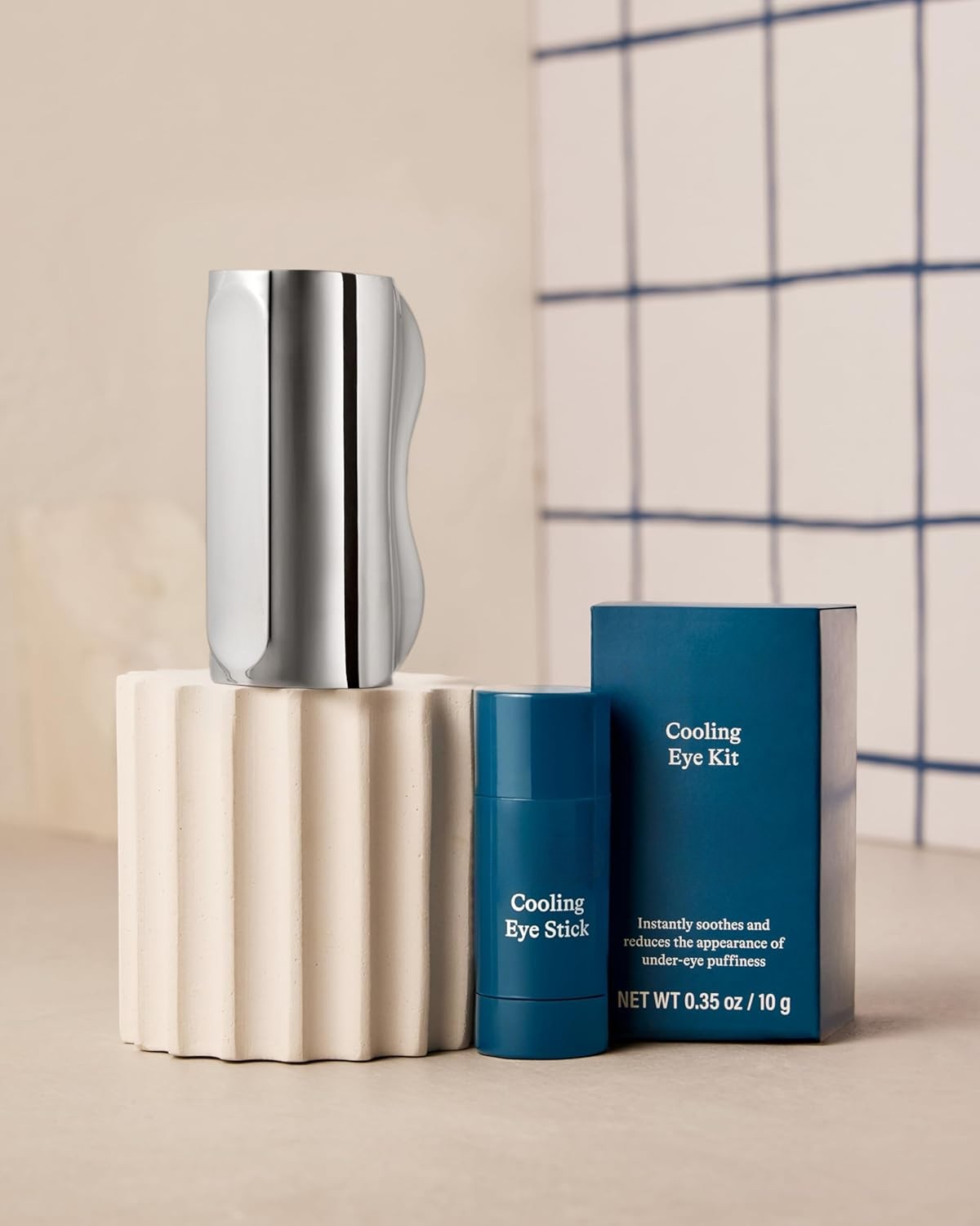 Cooling Eye Stick & Gua Sha Tool Duo Kit for Puffiness & Dark Circles
