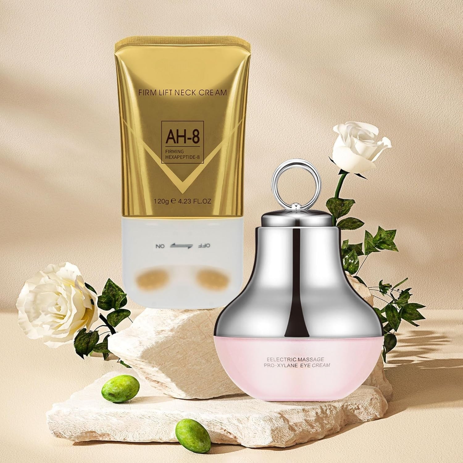 Firming Neck & Eye Cream Duo — Hydrating Anti-Aging Formula for Firming & Smoothing