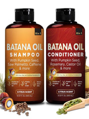 Batana Oil Shampoo & Conditioner Bundle with Biotin, Rosemary & Caffeine