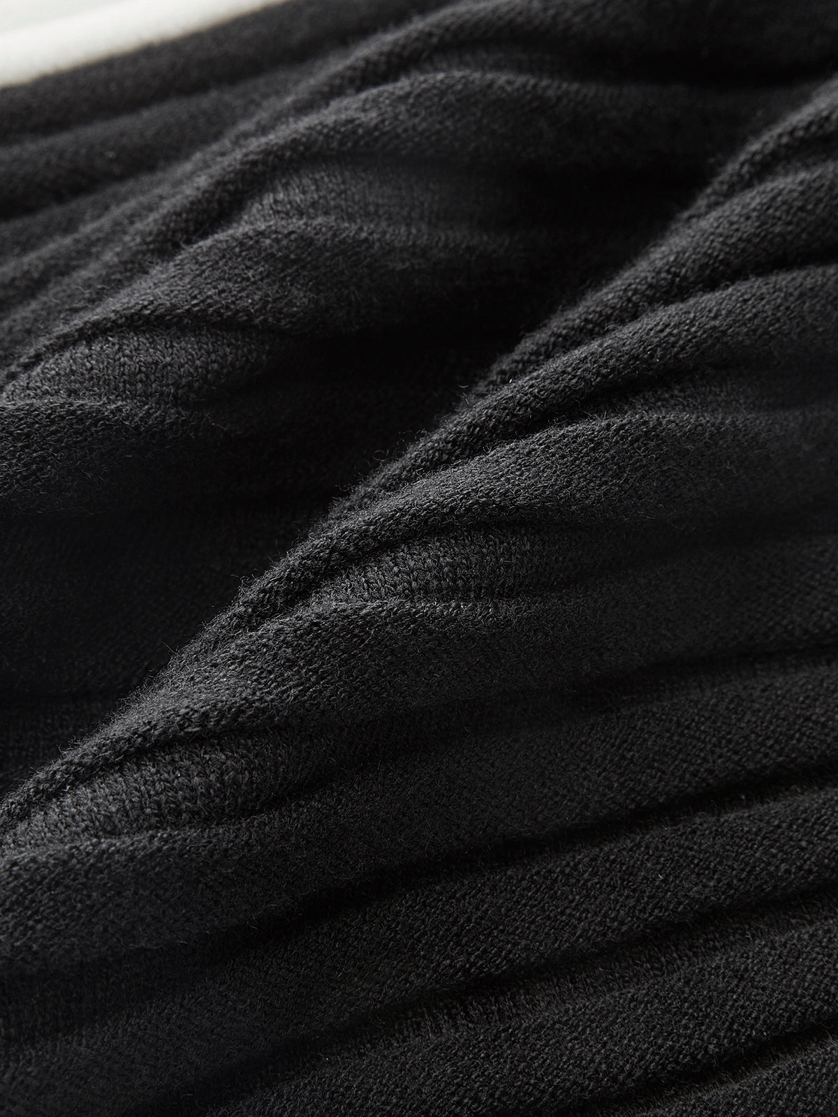 Ribbed side-tie top, fabric texture detail