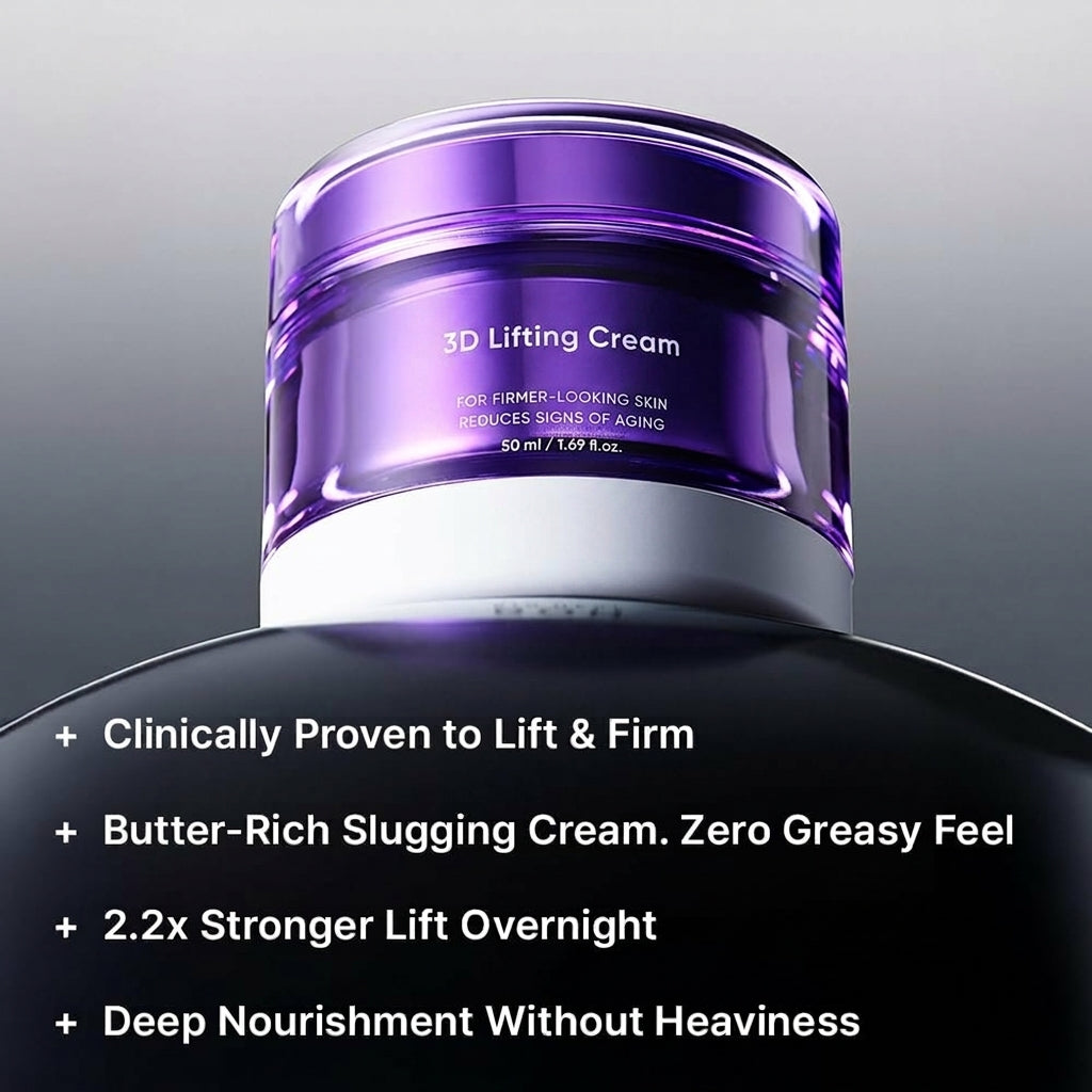 3D Lifting Night Cream for Face and Neck with 17-Peptide Complex and Probioderm