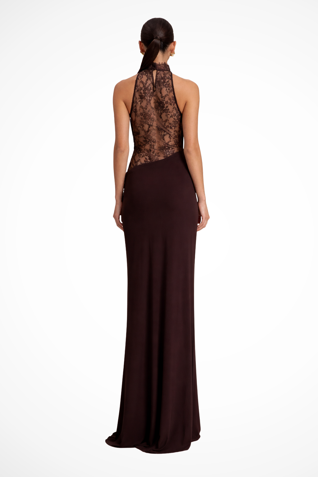 Vesper | Women Halter Neck Lace Wedding Guest Maxi Dress