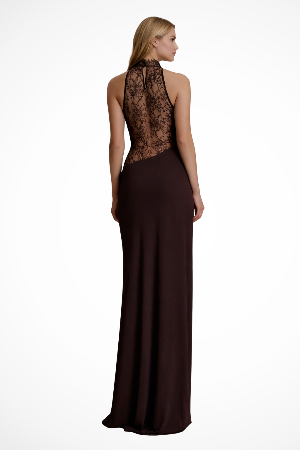 Vesper | Women Halter Neck Lace Wedding Guest Maxi Dress