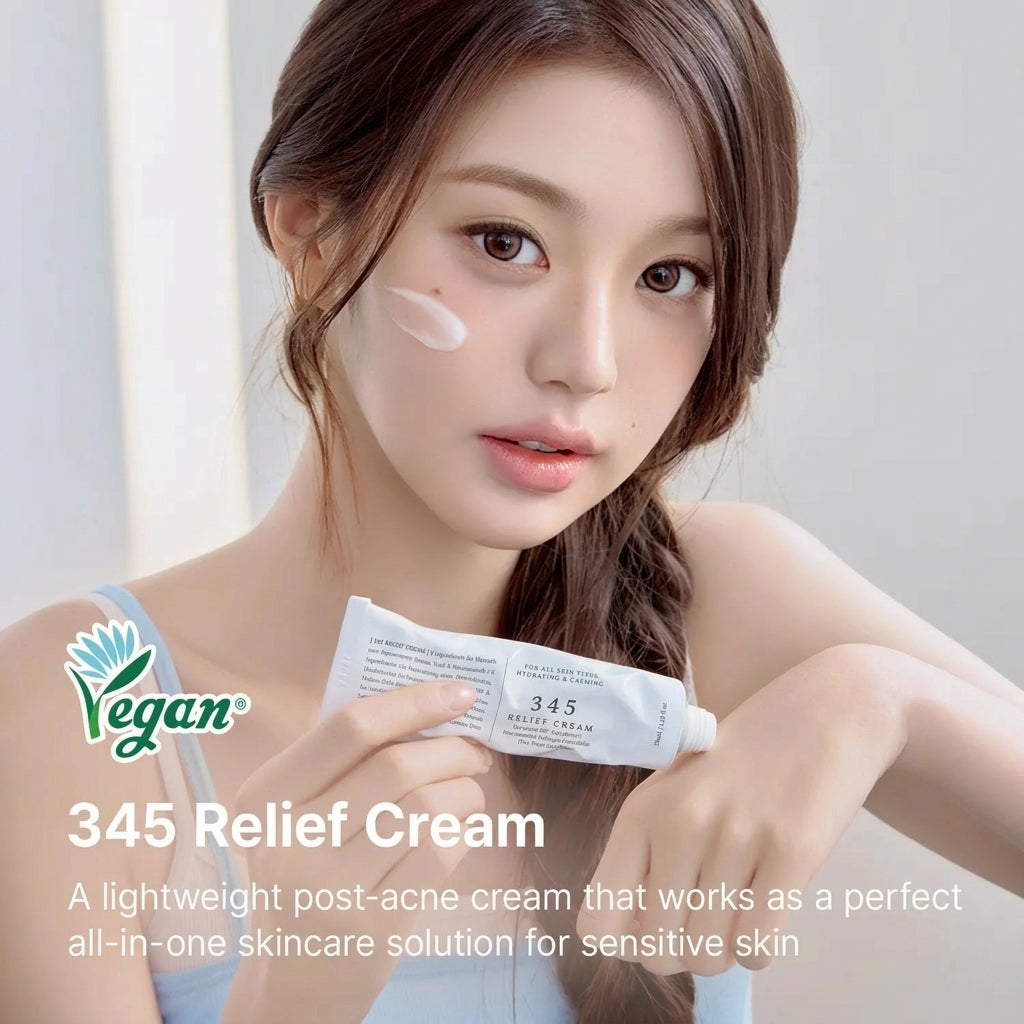 345 Relief Cream with Niacinamide & Ceramide NP for Sensitive & Blemish-Prone Skin
