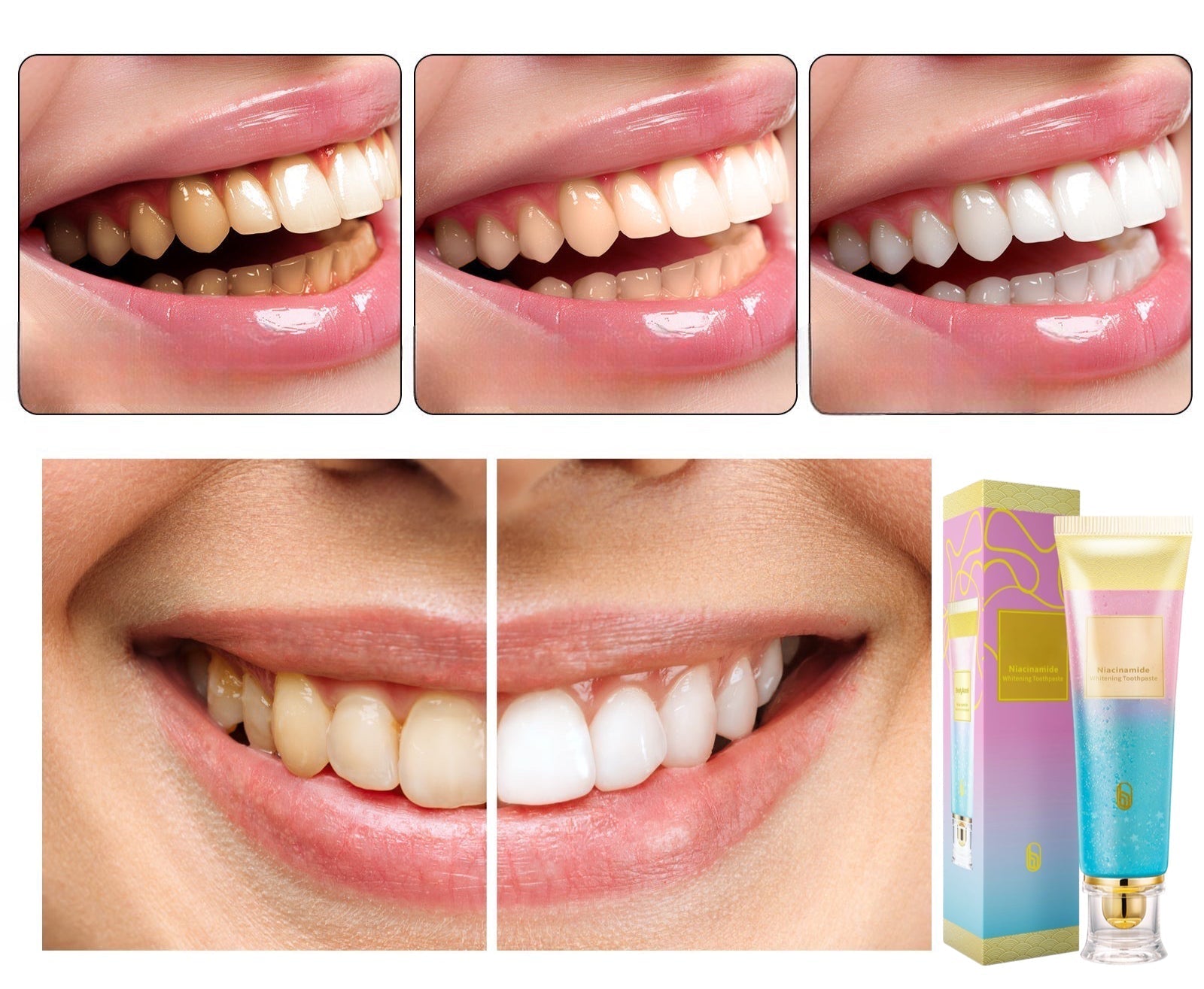 Niacinamide Whitening Toothpaste Triple Whitening for Enamel Support