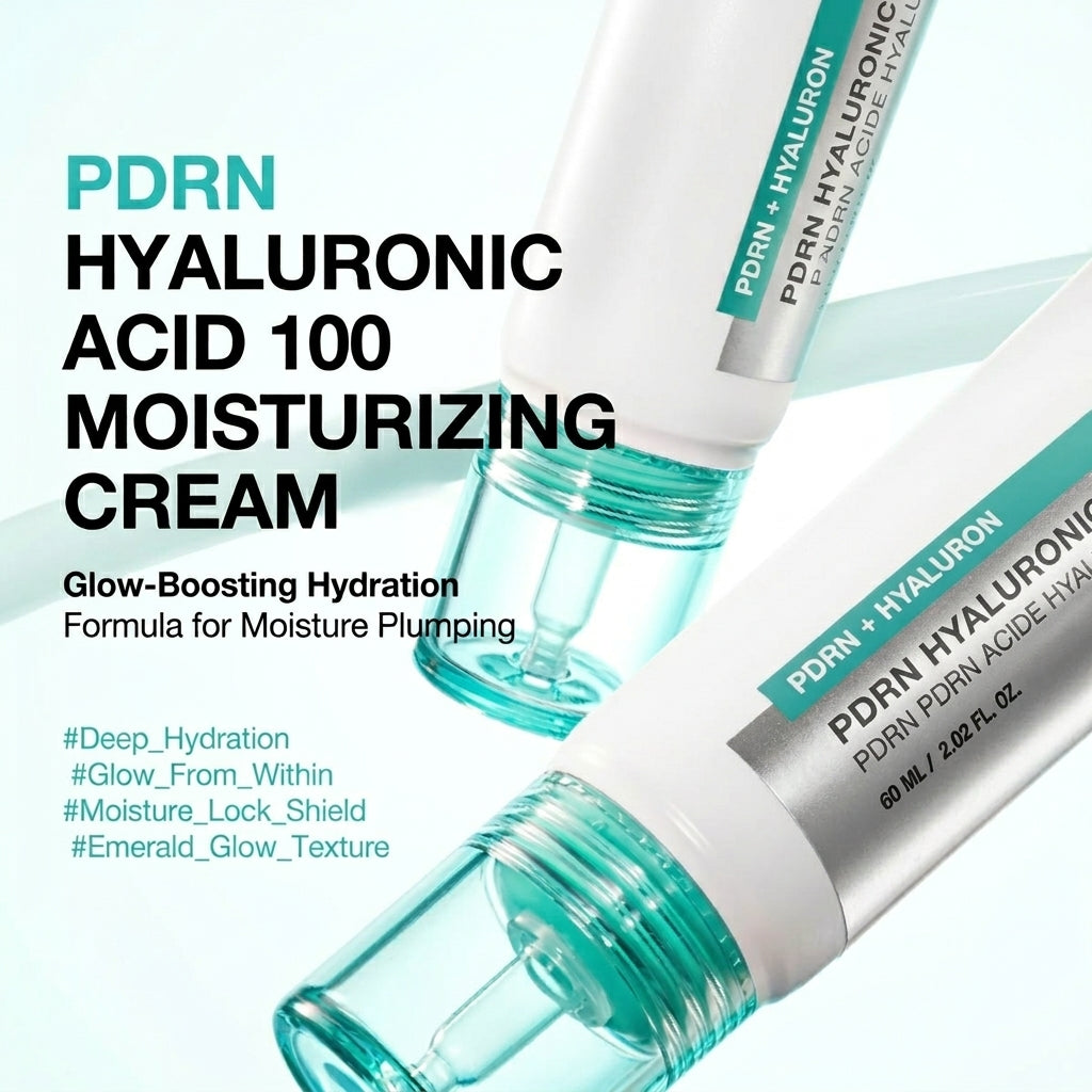 PDRN Hyaluronic Acid 100 Moisturizing Cream with Collagen Formula for Glass Skin Glow