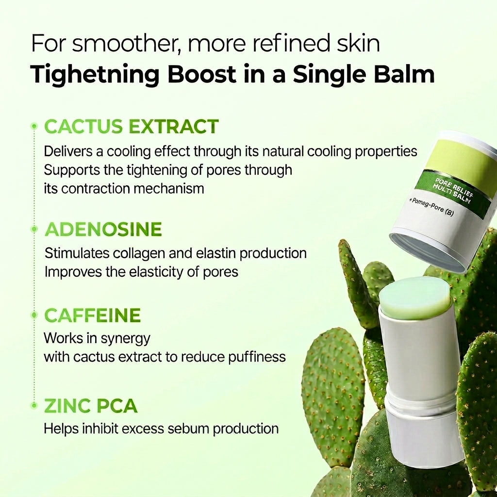 CACTOX Pore Relief Multi Balm — Cooling Formula for Visibly Smoother, Refined Skin