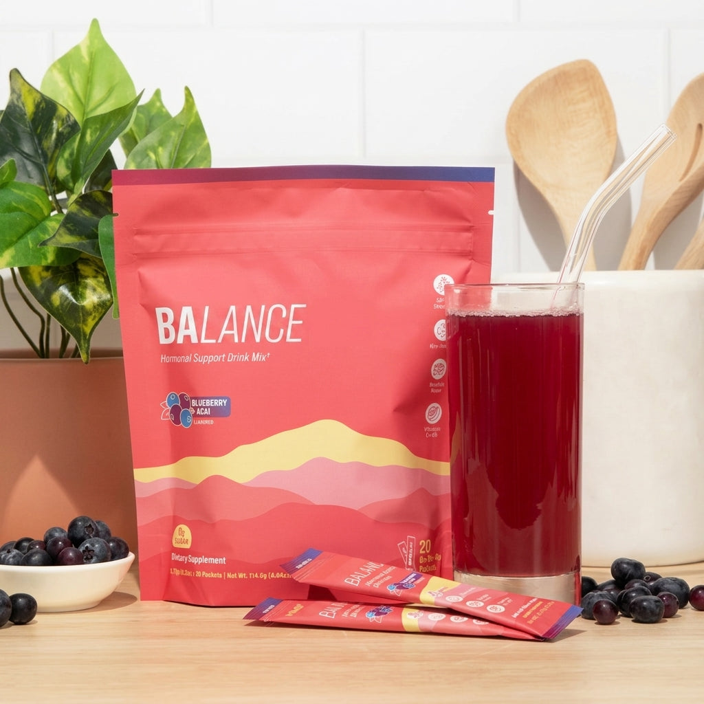 Balance Hormone Support Drink Mix with Shatavari, Myo-Inositol & Adaptogens — 20 Packets
