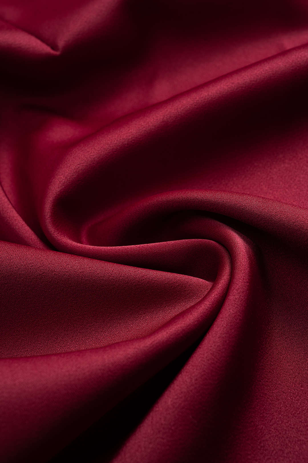 Red wrap dress, asymmetric hem detail