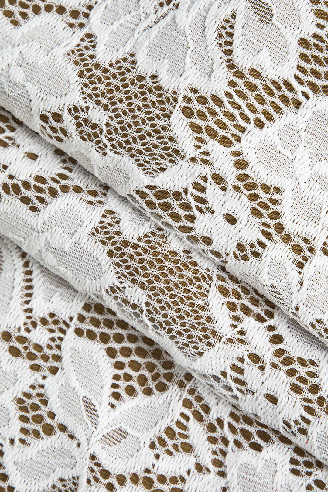 White lace slip dress, full-length view