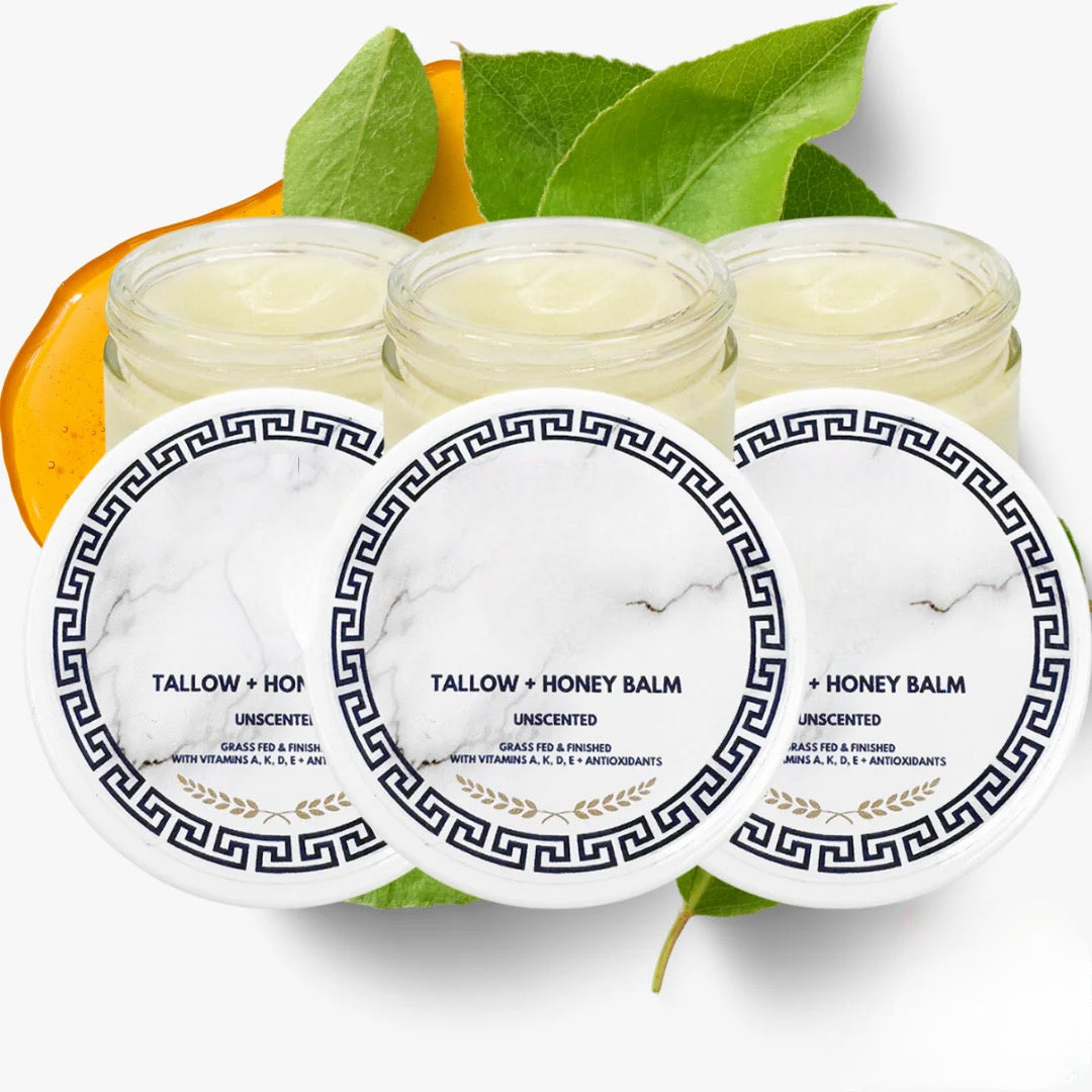 Grass-Fed Tallow & Honey Balm — Vitamins A, D, E & K for Radiant Skin
