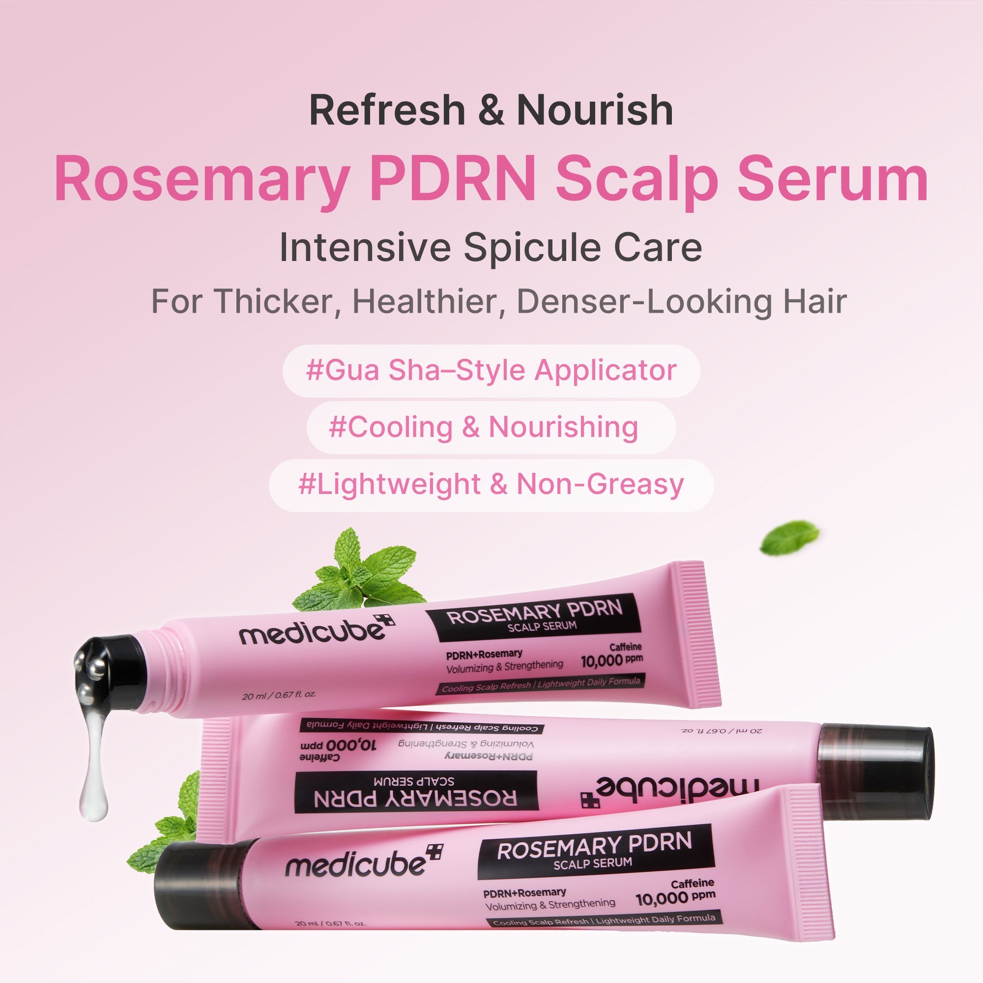 Rosemary PDRN Scalp Serum for Hair Density, Volume & Healthy Scalp Care