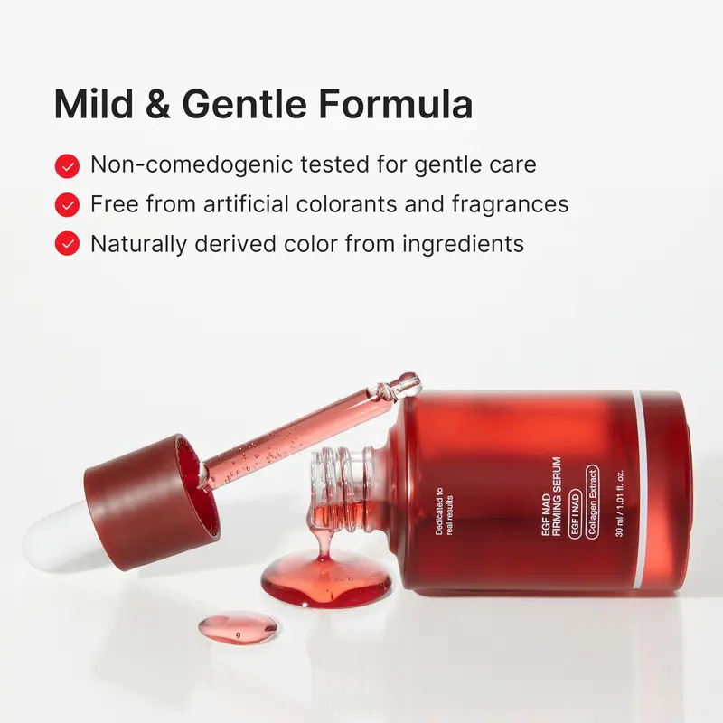EGF & NAD+ Firming Serum Collagen Extract & Peptides for Anti-Aging Korean Skincare, 30mL