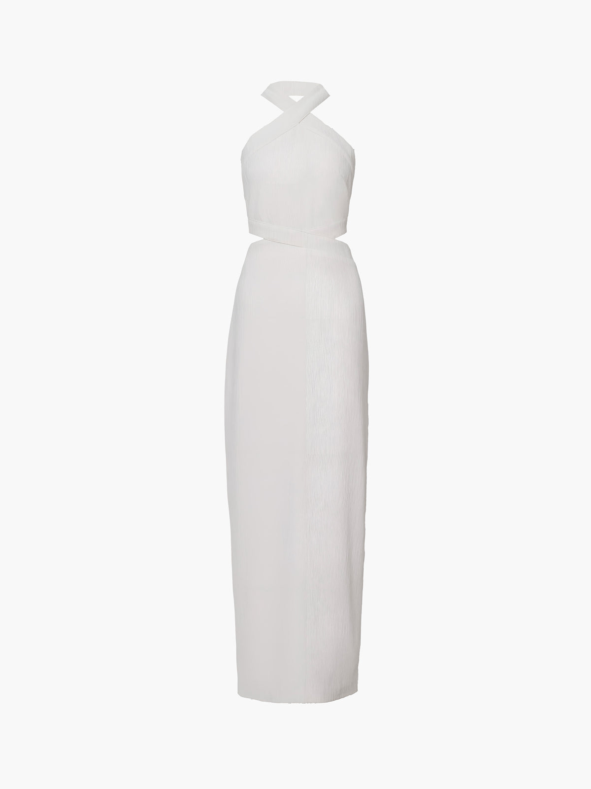 Blanche white cutout maxi dress back view