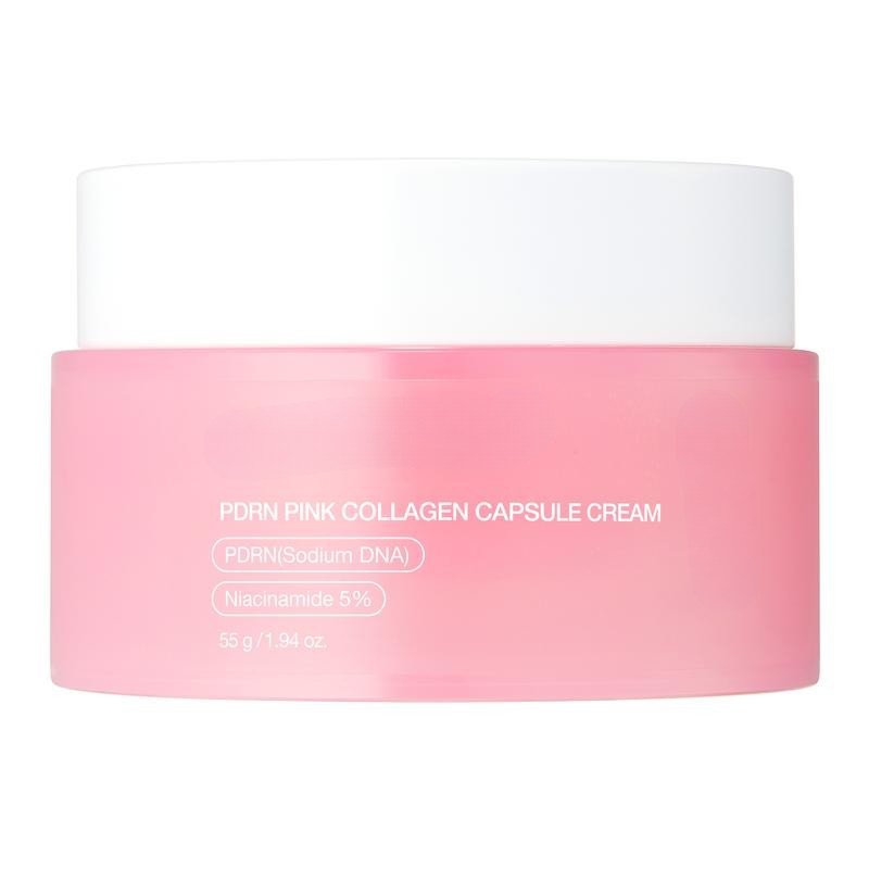 PDRN Pink Collagen Capsule Cream with Niacinamide for Glass Skin & Hydration