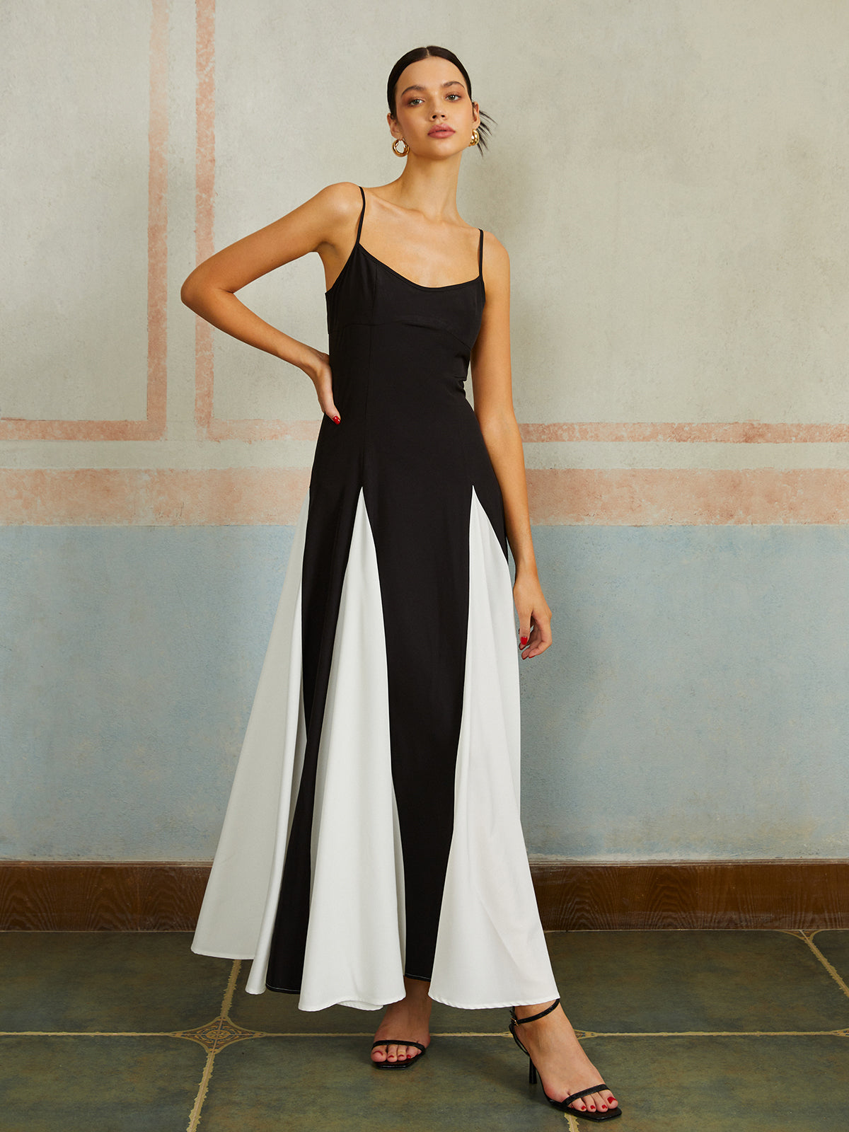 Celeste strappy maxi dress back view