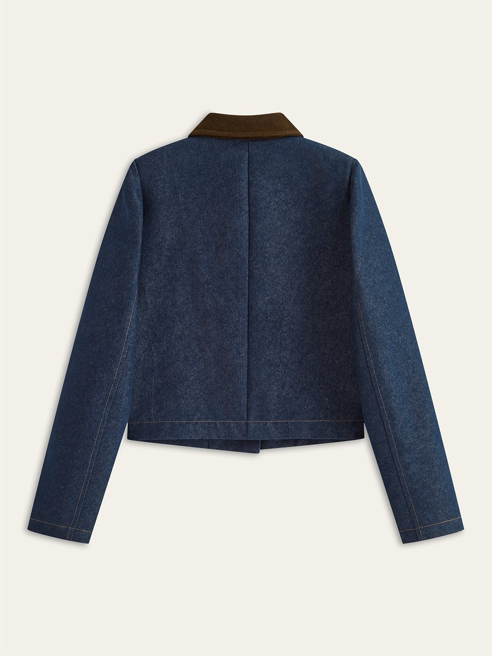 Chloe Blue cropped denim jacket, back view