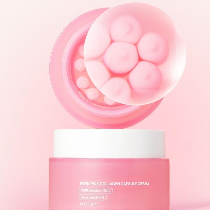 PDRN Pink Collagen Capsule Cream with Niacinamide for Glass Skin & Hydration