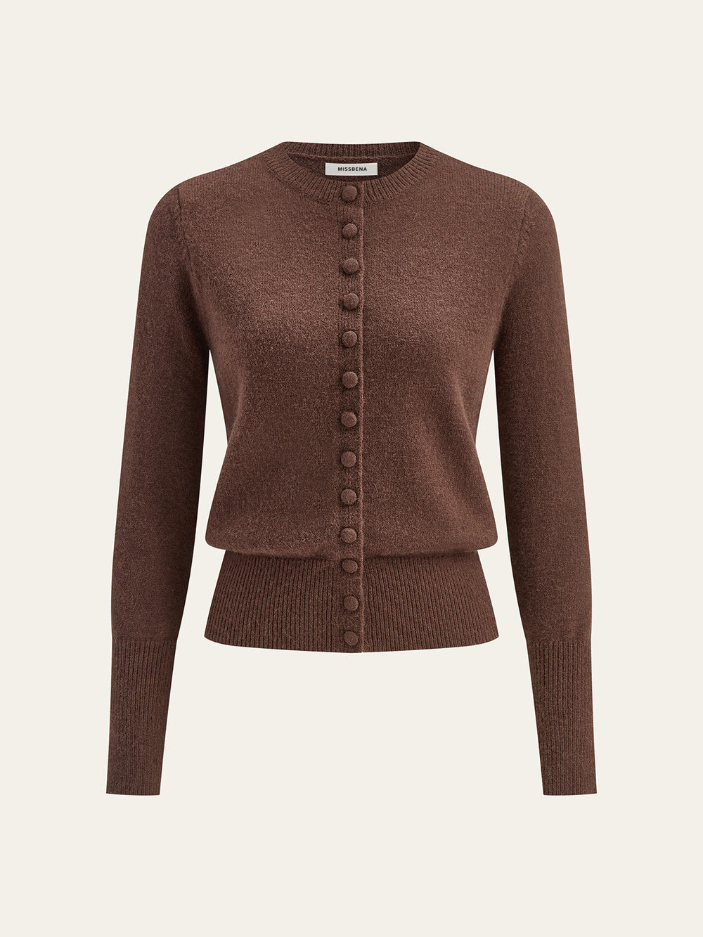 Honorine fitted cropped cardigan, side view