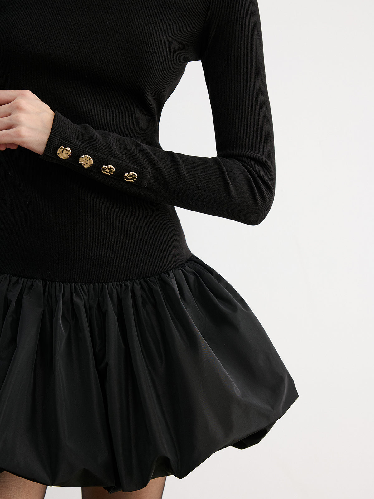Leonie balloon-hem mini dress back view