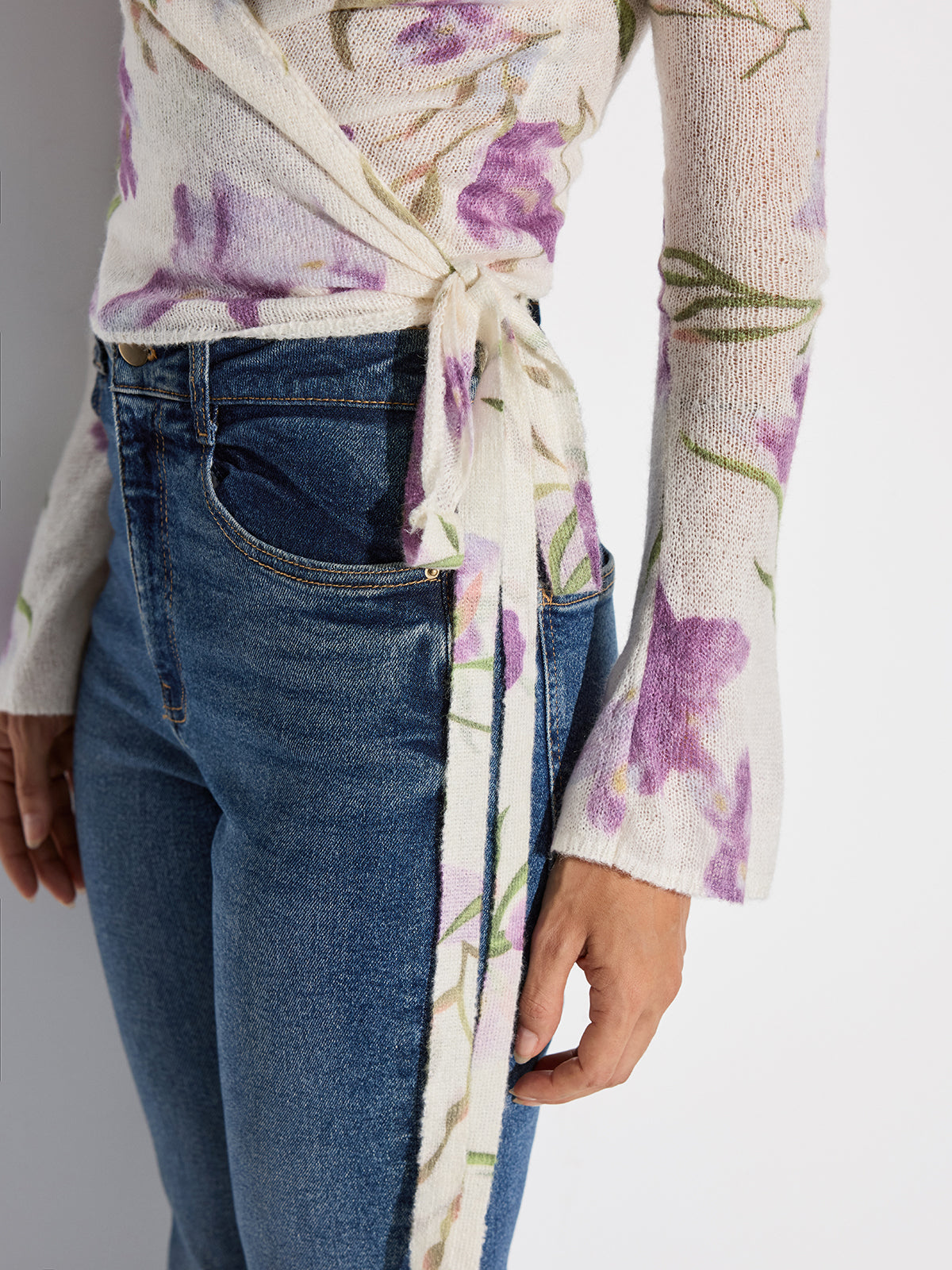 Lisette floral blouse, back view