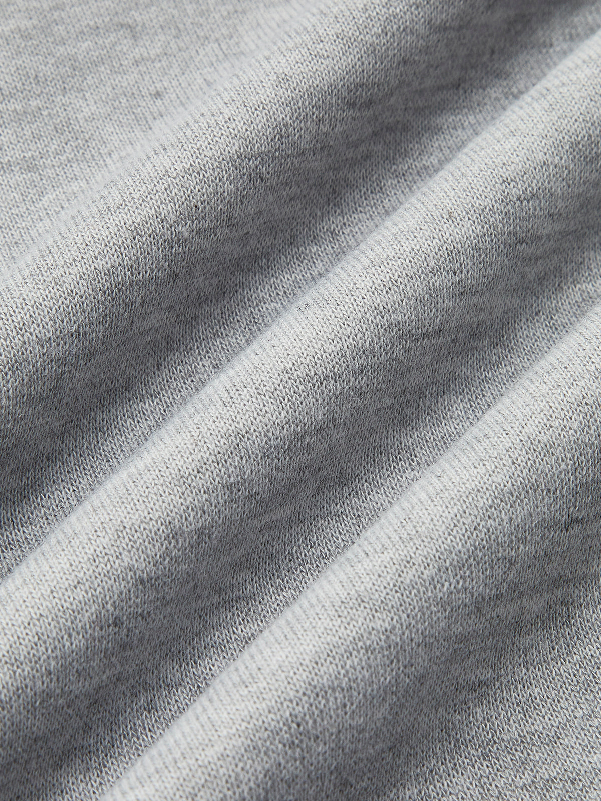 Muriel gray collared oversized sweatshirt, close-up of the heather knit