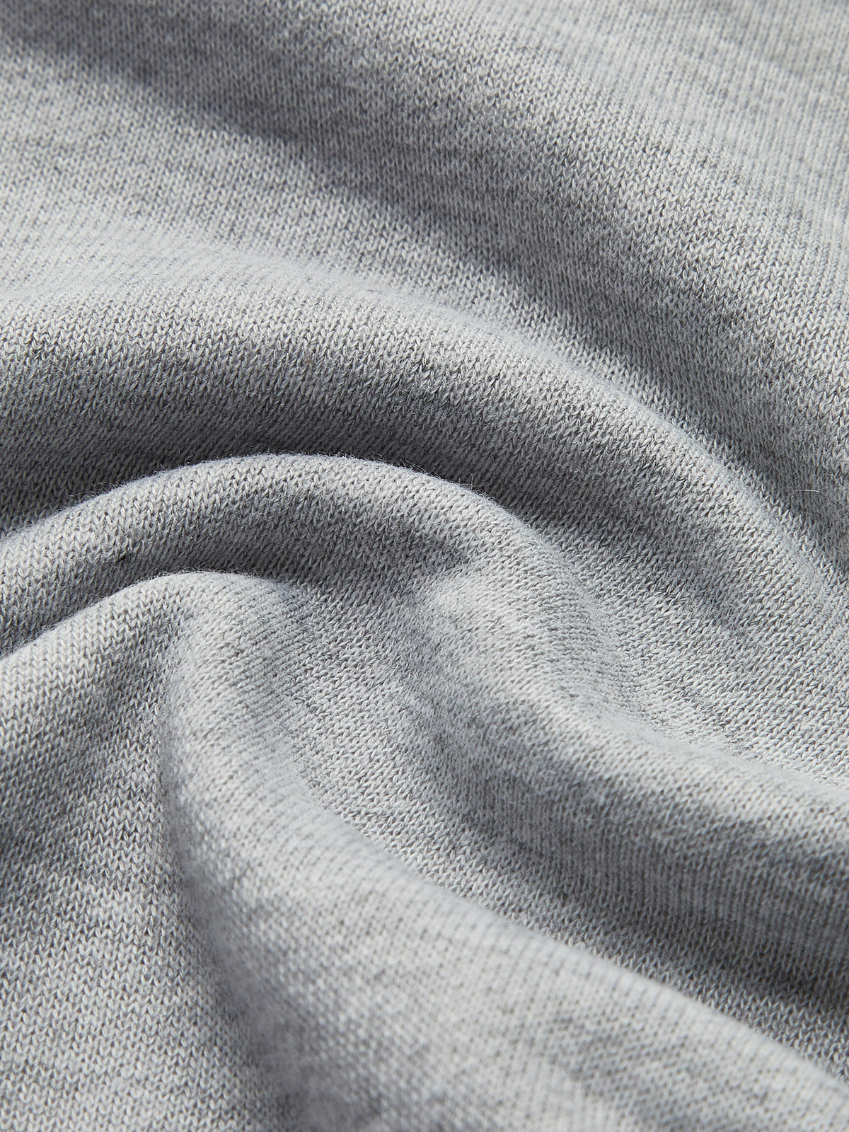 Muriel gray collared oversized sweatshirt, close-up of the fabric drape and folds