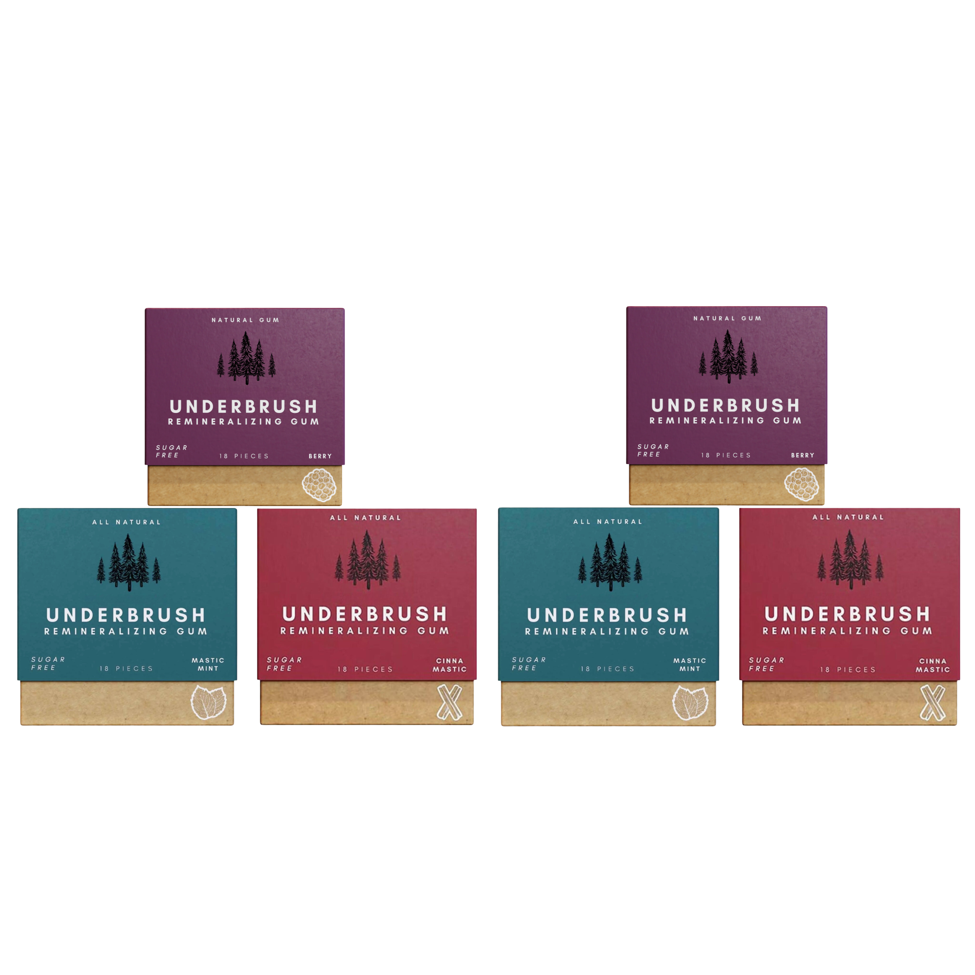 Underbrush Remineralizing Chewing Gum — Nano-Hydroxyapatite for Teeth & Gum
