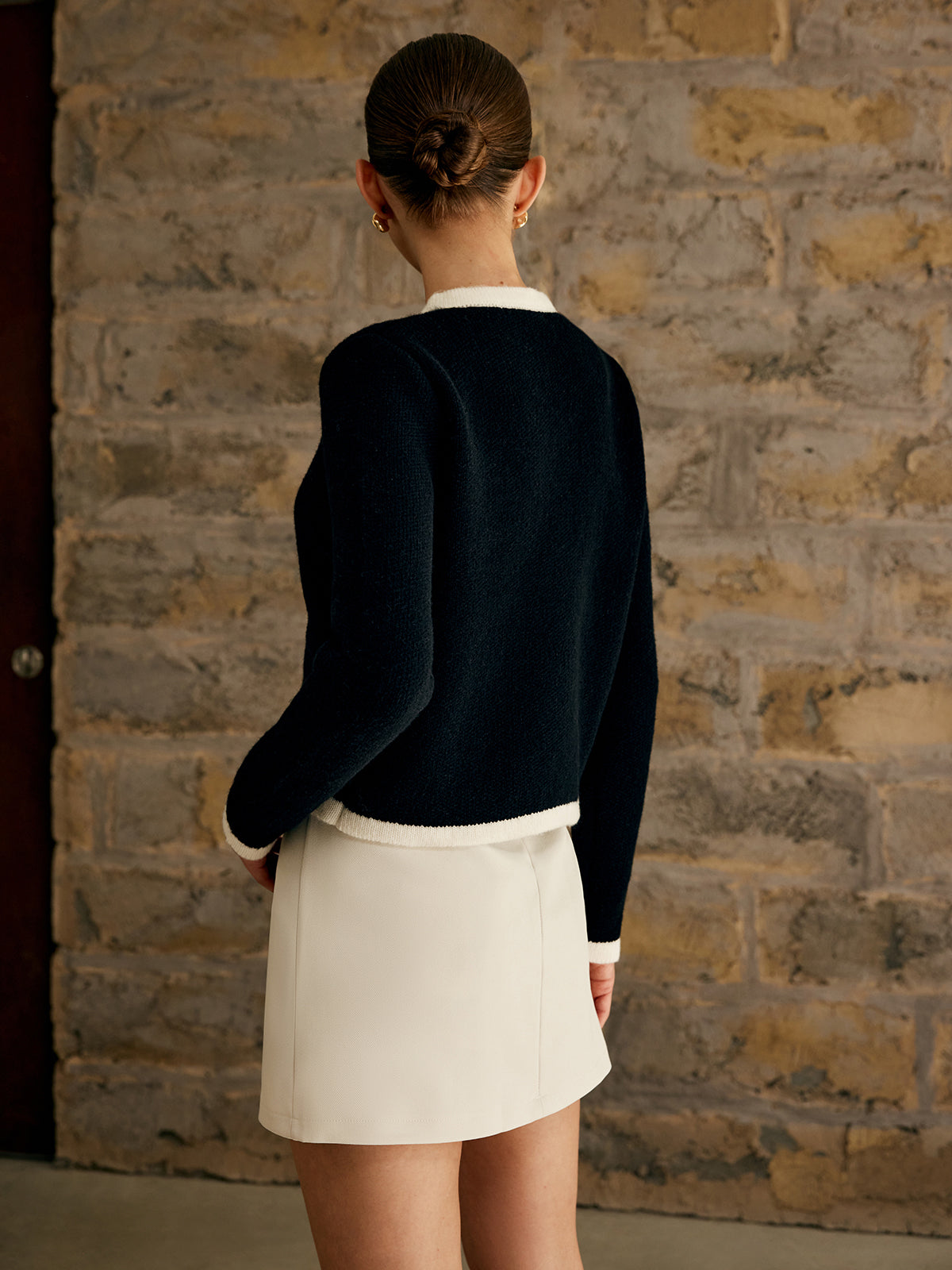 Veronique cardigan front pocket detail