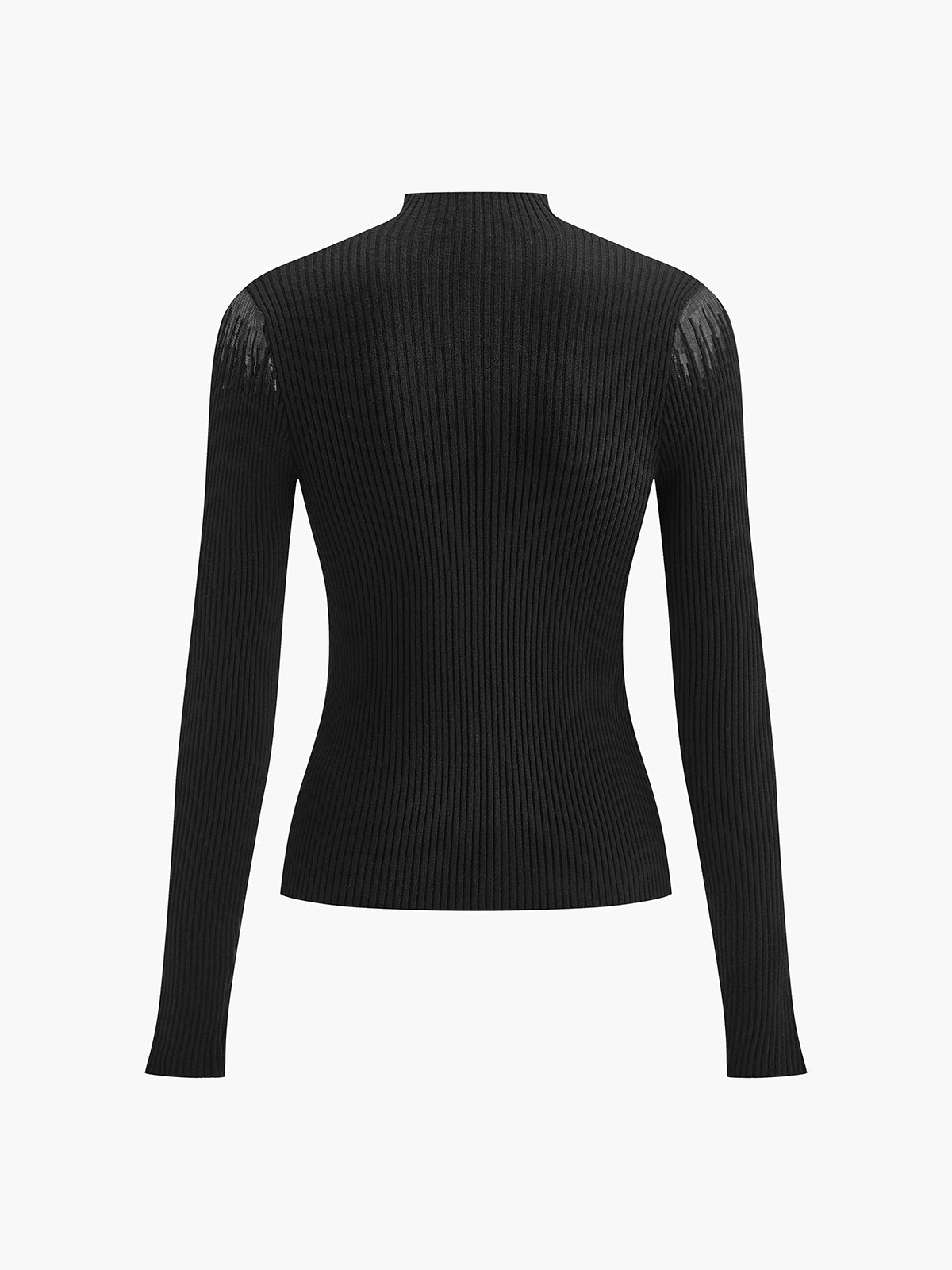 Yvonne mock-neck sweater sleeve detail